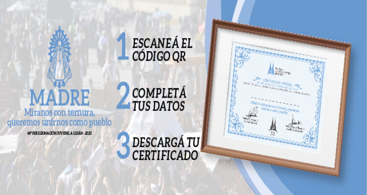 48° Peregrinación Juvenil a Luján: obtené tu certificado de peregrino